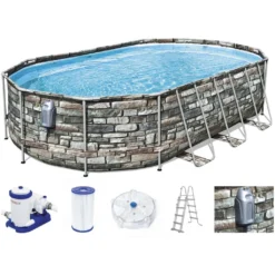 Bestway® Power Steel™ Comfort Jet Series™ Frame Pool-Set Mit Filterpumpe 610 X 366 X 122 Cm, Steinwand-Optik (Naturstein), Oval 31 Bestway® Power Steel™ Comfort Jet Series™ Frame Pool-Set Mit Filterpumpe 610 X 366 X 122 Cm, Steinwand-Optik (Naturstein), Oval -Grünwelt Exporteren Garten-Winkel cd418256c3f84d44fba139b8a107ddc2