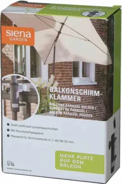 Schirmhalter Für Balkon-Geländer Sonnenschirmhalter Balkonklammer Schirmständer -Grünwelt Exporteren Garten-Winkel ce6dce755a48c7b4193278f3d45acc70