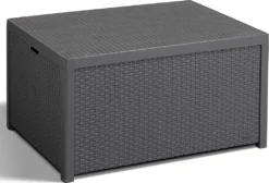 Allibert Arica Storebox Tisch Mit Kissenboxfunktion In Rattanoptik, Anthrazit -Grünwelt Exporteren Garten-Winkel ce86631e51432e859a4f72be1462d9e7