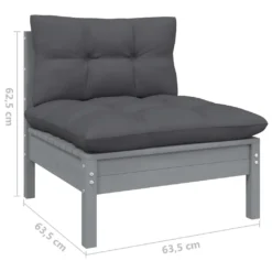VidaXL 2-Sitzer-Gartensofa Mit Kissen Grau Massivholz Kiefer 15 VidaXL 2-Sitzer-Gartensofa Mit Kissen Grau Massivholz Kiefer -Grünwelt Exporteren Garten-Winkel ce95bf6483e45ff8ea7740d8b46a974d