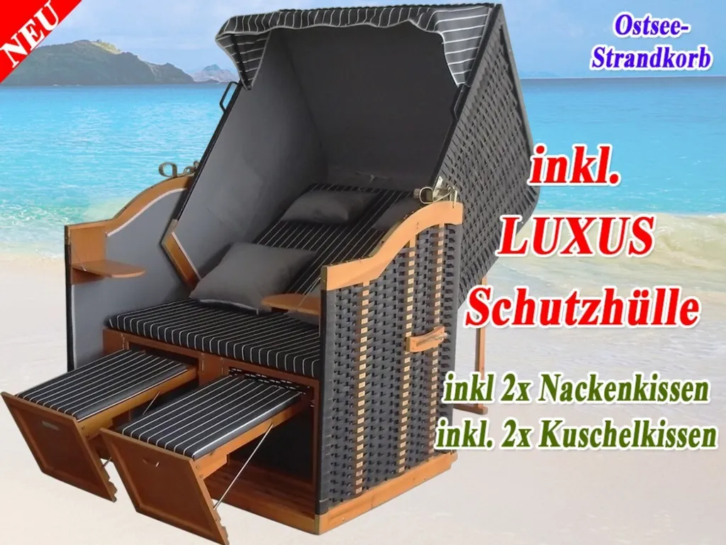 Strandkorb XL Anthrazit Kaufen ✔ Schutzhülle Winterfest 2 Strandkorb XL Anthrazit Kaufen ✔ Schutzhülle Winterfest – Bild 2