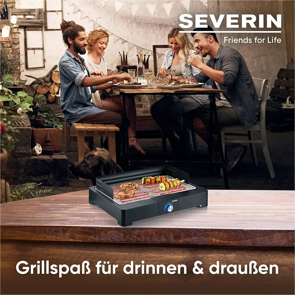 Severin PG 8565 Tischgrill Mit Grillrost 2200 Watt Indoor / Outdoor Windschutz 16 Severin PG 8565 Tischgrill Mit Grillrost 2200 Watt Indoor / Outdoor Windschutz – Bild 16