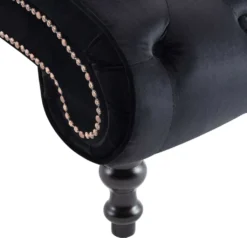 VidaXL Chaiselongue Schwarz Samt -Grünwelt Exporteren Garten-Winkel cf646f99b1b930f6f573c5ae76a50927