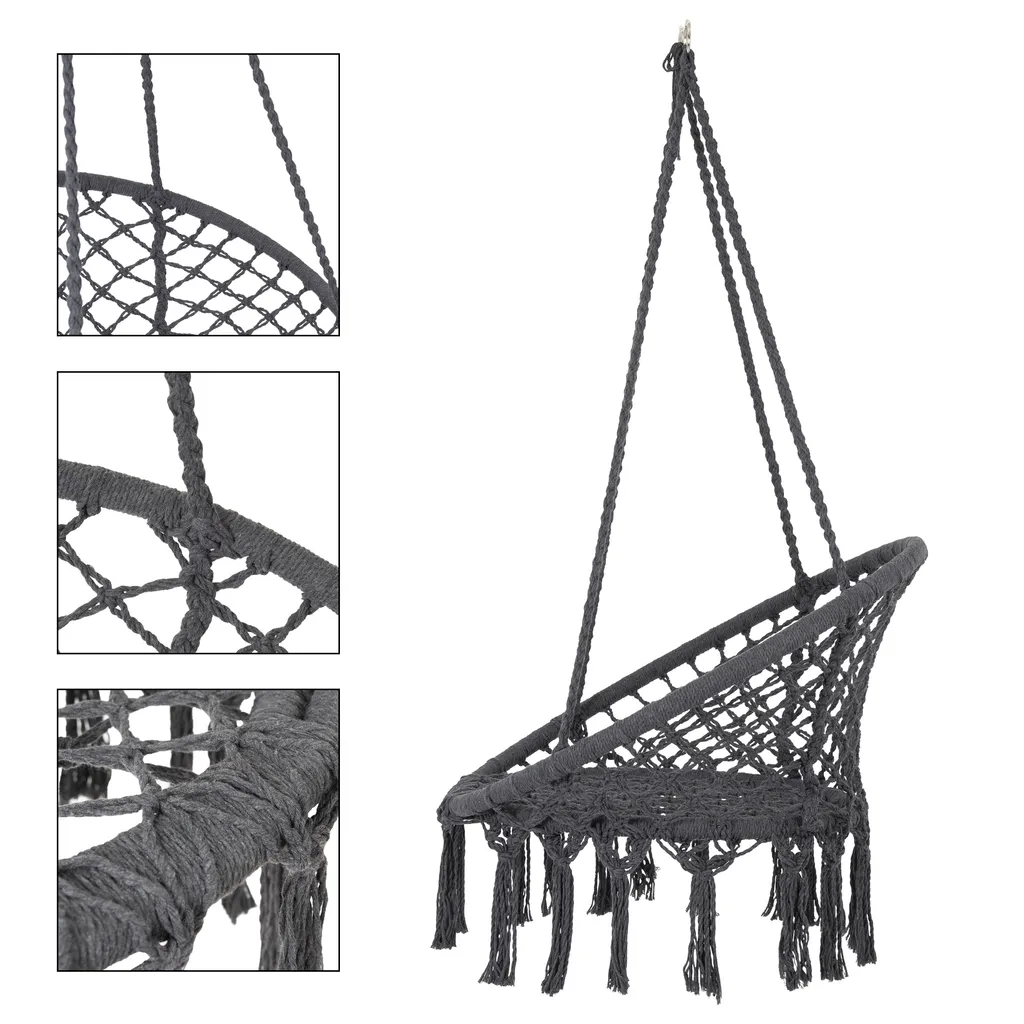 KOOPMANN 17523181 Hängesessel Im Boho-Style Ø80cm - 2 KOOPMANN 17523181 Hängesessel Im Boho-Style Ø80cm - – Bild 2