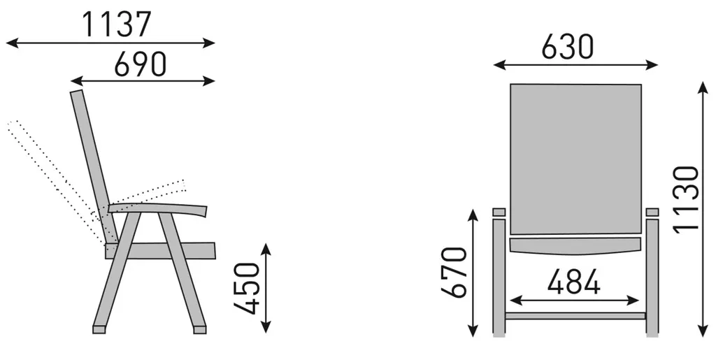 Kettler Forma II Klappsessel - Silber / Graphit 2 Kettler Forma II Klappsessel - Silber / Graphit – Bild 2
