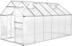 Tectake Gewächshaus Aus Aluminium Ohne Fundament - 375 X 185 X 195 Cm -Grünwelt Exporteren Garten-Winkel d36c8808df153a07c0c6a5140c5dccf8