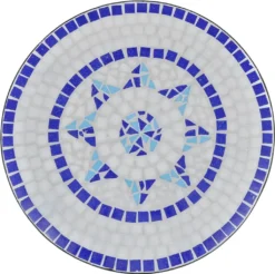 VidaXL Bistrotisch Blau Und Weiß 60 Cm Mosaik -Grünwelt Exporteren Garten-Winkel d3bb8d0e4b167a2dd06d679fcb3f0574
