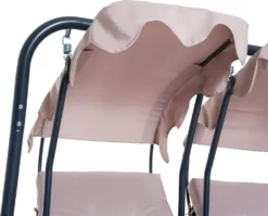 Outsunny 2 Sitzer Hollywoodschaukel Gartenschaukel Mit Sonnendach Gartenstuhl Sitz Mit Sprühbaumwolle Oxfordstoff PE-Beschichtung Stahl Oxford-Stoff Beige 170 X 136 X 170 Cm（pro Sitz） -Grünwelt Exporteren Garten-Winkel d3ed270bf9b32a01be2871ad4cb87e38