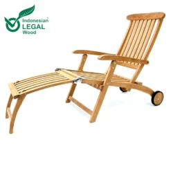 Garland Deckchair Bari Rollen Armlehnen Verstellbar Teak Holz SVLK-zertifiziert Klappbar Liegestuhl Gartenliege Sonnenliege -Grünwelt Exporteren Garten-Winkel d415f83ab2b632222acebf98e245d0f0