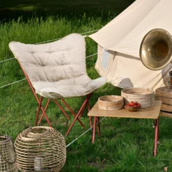 Zusammenklappbarer Beistelltisch Holz, Outdoor Campingtisch Klappbar Für Camping Und Garten, 58 X 38 X 58 Cm, Bambus, Inkl. Tragetasche -Grünwelt Exporteren Garten-Winkel d6951fc19cf5680d0e01c48b7232cec1