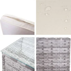 Poly-Rattan-Garnitur Busto, Gartengarnitur Sitzgruppe Sofa Lounge-Set Grau, Kissen Creme 16 Poly-Rattan-Garnitur Busto, Gartengarnitur Sitzgruppe Sofa Lounge-Set Grau, Kissen Creme -Grünwelt Exporteren Garten-Winkel d69911cdfccf6e42c591d8f92a4496c2