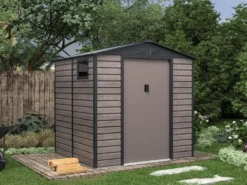 Gartenhaus Gerätehaus - 4,15 M² - Stahl - Holz-Optik - ADELMO -Grünwelt Exporteren Garten-Winkel d75e8f07f2f5e4f5c6a52a1d89050c5d