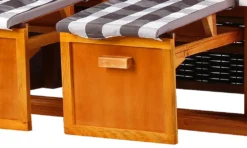 Strandkorb - Bene Living - Ostsee - Karo/grau - PE Schwarz -Grünwelt Exporteren Garten-Winkel d76475f590649db2c0b68e11919007c3