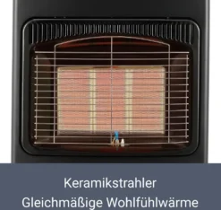 Juskys Keramik Gasheizung GS42US 4200 Watt Mit 3 Heizstufen, Druckregler & Schlauch - Mobil, Effizient & Energiesparend - Gasheizer Gasheizofen Gasheizgerät Heizstrahler -Grünwelt Exporteren Garten-Winkel d81602e6bc802ca7c2beec52dd6af83d