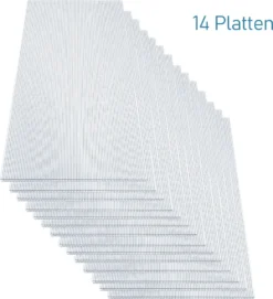 EINFEBEN 14x Doppelstegplatte Garten- & Gewächshaus-Zubehör Geringes Gewicht Hohlkammerplatte 4mm Farblos Stegplatten -Grünwelt Exporteren Garten-Winkel d8bc4937707d3efce4c6c8171506c2b2