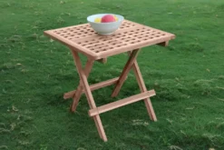Möbilia Gartentisch Quadratisch 50 Cm Aus Teak Holz | Klappbar | B 50 X T 50 X H 50 Cm | Natur | 11020001 | Serie GARTEN -Grünwelt Exporteren Garten-Winkel d9610fb48fc7b12a280787035f4e572c