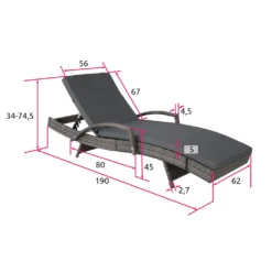 Tectake Aluminium Rattan Sonnenliege Océane - Grau -Grünwelt Exporteren Garten-Winkel d968575df2d7980e1c90ba36942e3d0e