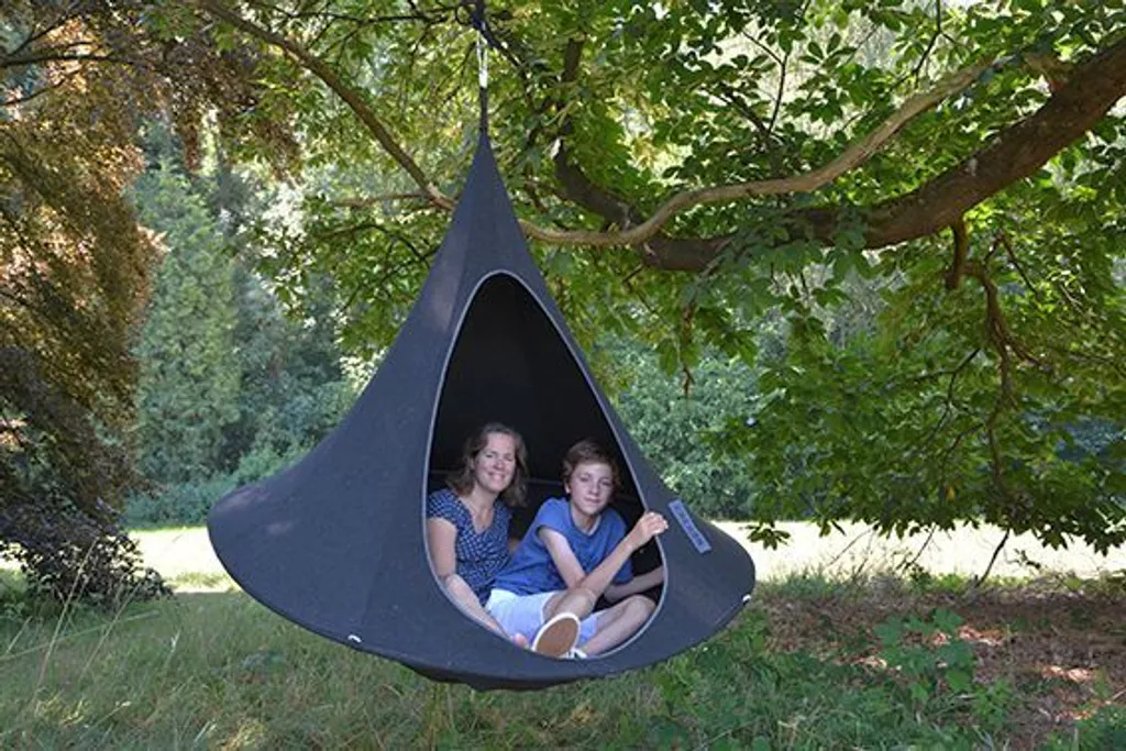 Cacoon Olefin Double Charcoal - Anthrazitfarben Hängestuhl 2 Cacoon Olefin Double Charcoal - Anthrazitfarben Hängestuhl – Bild 2