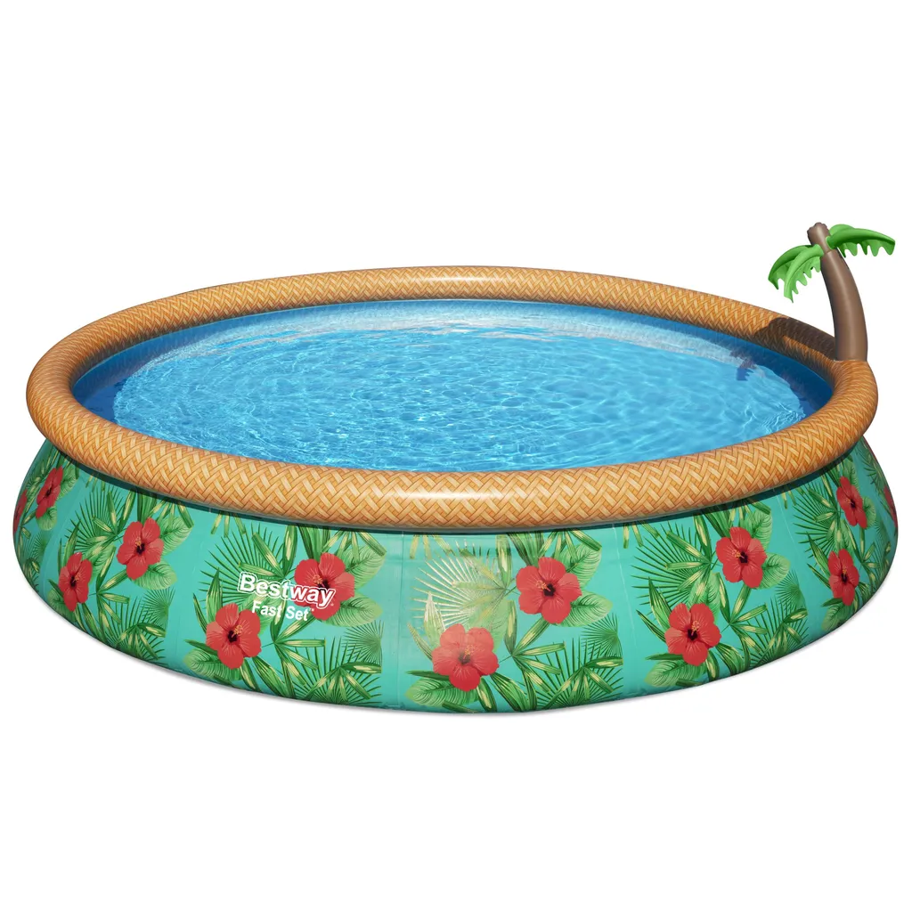 Bestway Fast Set™ Pool-Set Mit Filterpumpe "Paradise Palms", Rund, 457x84cm, 57416 18 Bestway Fast Set™ Pool-Set Mit Filterpumpe "Paradise Palms", Rund, 457x84cm, 57416 – Bild 18