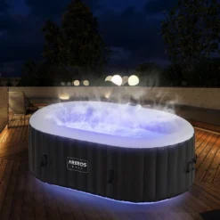 AREBOS Whirlpool Mit LED Beleuchtung, Aufblasbar, In- & Outdoor,190x120 Cm Oval, 2 Personen, 90 Massagedüsen, Mit Heizun, 550 Liter, Inkl. Abdeckung 18 AREBOS Whirlpool Mit LED Beleuchtung, Aufblasbar, In- & Outdoor,190x120 Cm Oval, 2 Personen, 90 Massagedüsen, Mit Heizun, 550 Liter, Inkl. Abdeckung -Grünwelt Exporteren Garten-Winkel da704a465d9e2183dba9e075bff8acc3