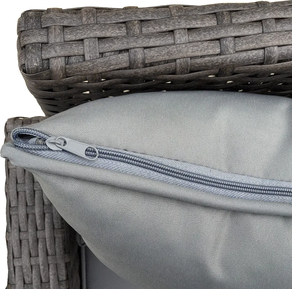 SVITA Monroe Garten-Lounge Set Polyrattan Lounge-Möbel Sitzgruppe Garten Braun 7 SVITA Monroe Garten-Lounge Set Polyrattan Lounge-Möbel Sitzgruppe Garten Braun – Bild 7