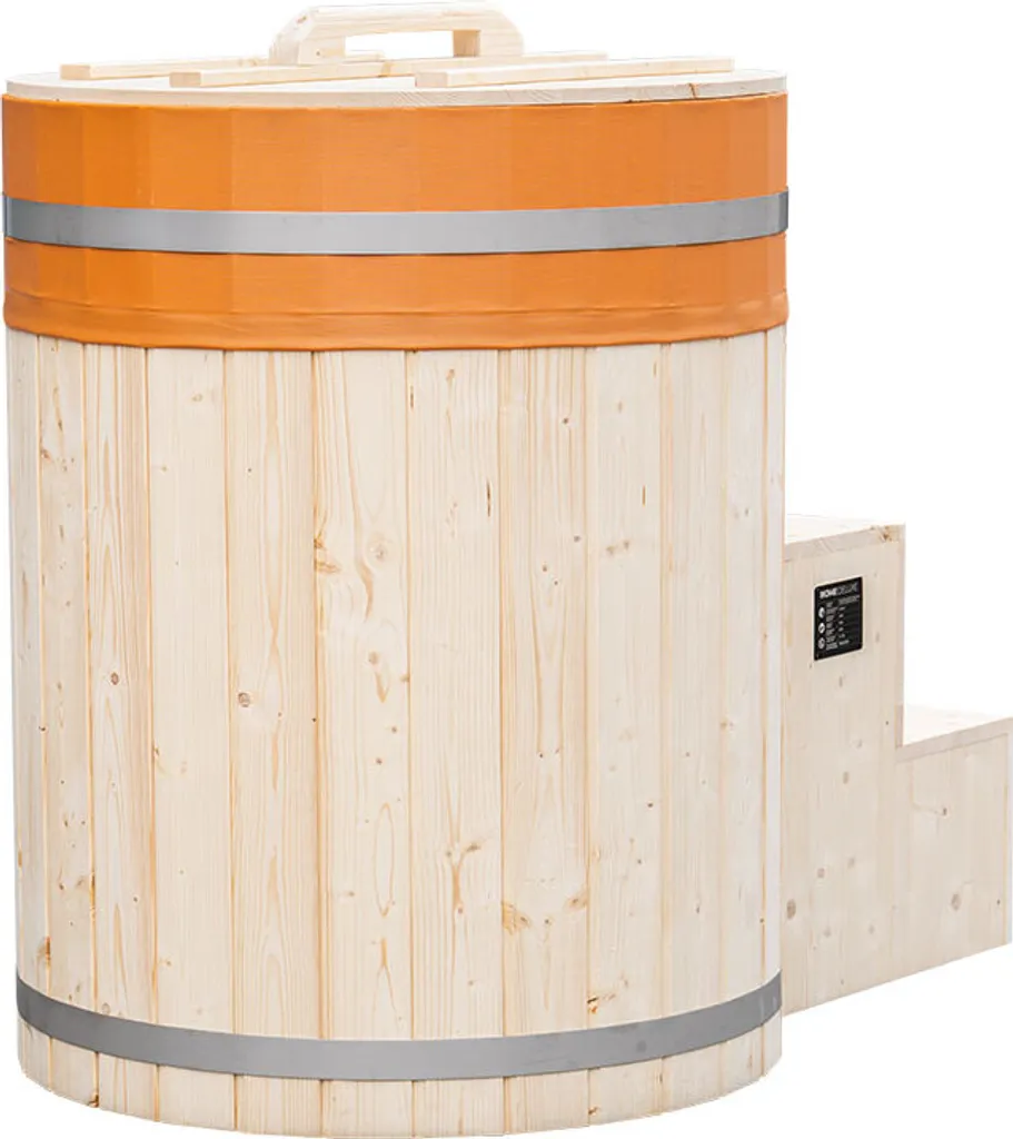 HOME DELUXE - Cold Tub / Badefass (180cm) ARUM - Aus Nordischer Fichte, Mit Integriertem Sitz I Badebottich, Eispool 2 HOME DELUXE - Cold Tub / Badefass (180cm) ARUM - Aus Nordischer Fichte, Mit Integriertem Sitz I Badebottich, Eispool – Bild 2