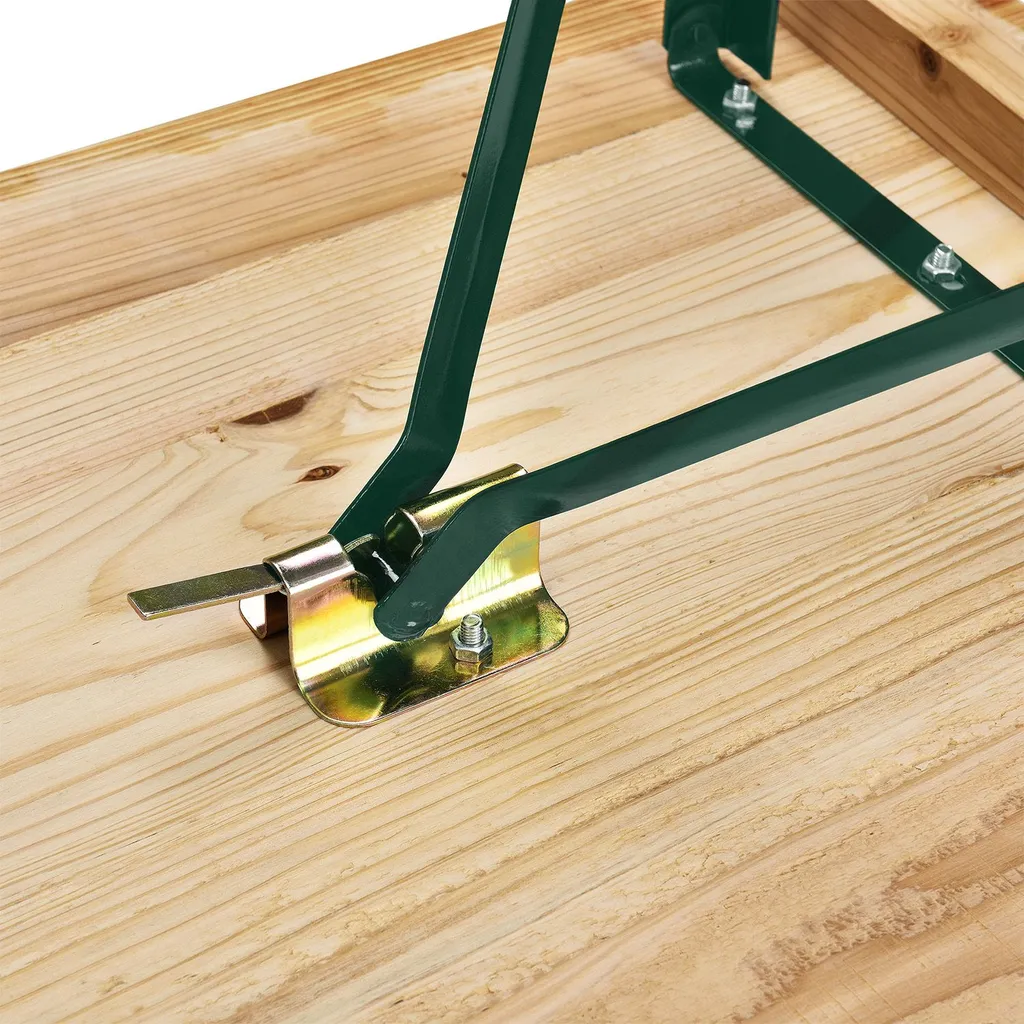 Juskys Bierzeltgarnitur 3-teilig Biertischgarnitur Mittig Klappbar 220 Cm - Gartenmöbel Set Aus Tannenholz Biertisch Bierbänke Festzeltgarnitur Natur 16 Juskys Bierzeltgarnitur 3-teilig Biertischgarnitur Mittig Klappbar 220 Cm - Gartenmöbel Set Aus Tannenholz Biertisch Bierbänke Festzeltgarnitur Natur – Bild 16