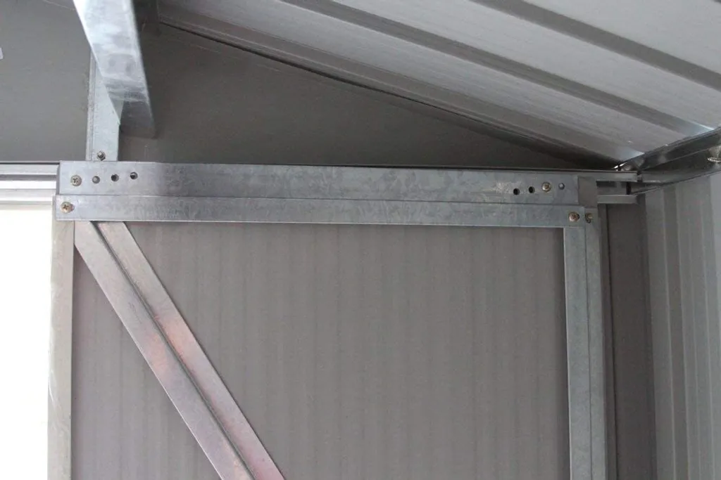 COSTWAY Metall Gerätehaus Inkl. Metallfundament 213x127x185cm Gartenhaus Geräteschuppen Garten Schuppen Dunkelgrün 4 COSTWAY Metall Gerätehaus Inkl. Metallfundament 213x127x185cm Gartenhaus Geräteschuppen Garten Schuppen Dunkelgrün – Bild 4