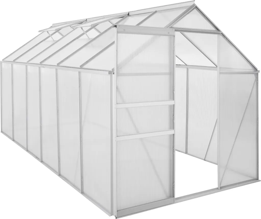 Zelsius Aluminium Gewächshaus 380 X 190 Cm, 6 Mm Platten, 7,22 M² 1 Zelsius Aluminium Gewächshaus 380 X 190 Cm, 6 Mm Platten, 7,22 M²