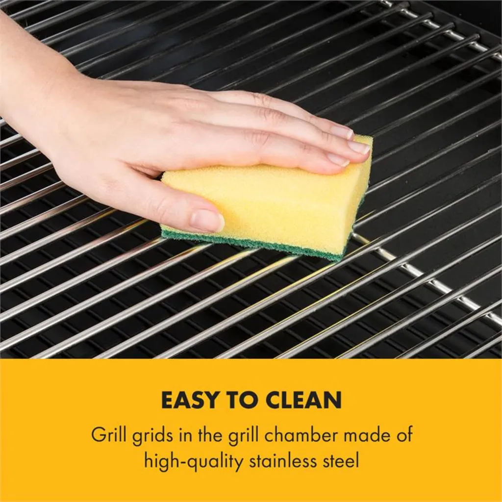 Beef Brisket Smoker Grill | Holzkohlegrill/Smoker | Rostfreie Grillroste Aus Edelstahl | Thermometer Im Deckel | 2 Große Räder 7 Beef Brisket Smoker Grill | Holzkohlegrill/Smoker | Rostfreie Grillroste Aus Edelstahl | Thermometer Im Deckel | 2 Große Räder – Bild 7