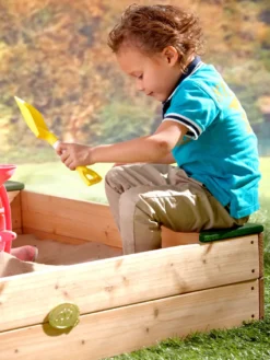 AXI Sandkasten Amy Aus Holz Mit Abdeckplane In Braun & Grün | Sand Kasten Mit Abdeckung Für Kinder Mit Sitzbank, Sitzecken & Stauraum | 115 X 115 Cm -Grünwelt Exporteren Garten-Winkel dc5ed0e79b05bf644afb8ce581ac2b90