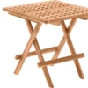 Möbilia Gartentisch Quadratisch 50 Cm Aus Teak Holz | Klappbar | B 50 X T 50 X H 50 Cm | Natur | 11020001 | Serie GARTEN