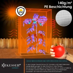 KESSER® Premium Tomatengewächshaus Foliengewächshaus, Gewächshaus Klein, Tomatenhaus, Treibhaus Mit Tür Zum Aufrollen - 100 X 50 X 150 Cm Frühbeet, Gemüse, Blumen, Obst, Garten, Farbe:Transparent, Größe:100 X 50 X 150 Cm -Grünwelt Exporteren Garten-Winkel de7ee9625a70cc75d35a885a473d00b9
