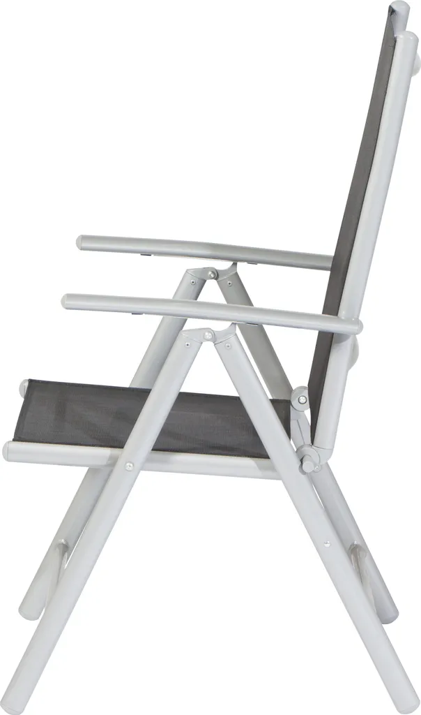 Siena Garden Saturn Klappsessel 2er Set, Gestell Aluminium In Silber, Fläche Textilbezug In Schwarz 4 Siena Garden Saturn Klappsessel 2er Set, Gestell Aluminium In Silber, Fläche Textilbezug In Schwarz – Bild 4