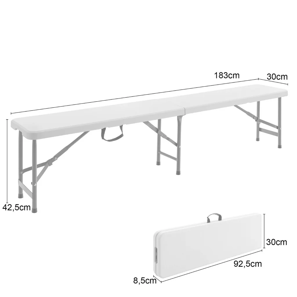 Arebos 2x Bank Klappbar B 183 X T 30 X H 42,5 Cm, Bierzeltbank Campingbank - Direkt Vom Hersteller 4 Arebos 2x Bank Klappbar B 183 X T 30 X H 42,5 Cm, Bierzeltbank Campingbank - Direkt Vom Hersteller – Bild 4