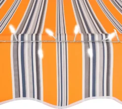 VidaXL Einziehbare Markise Handbetrieben Mit LED 300 Cm Gelb Blau -Grünwelt Exporteren Garten-Winkel df55b9b98ae17f4a1d977386c2184d96