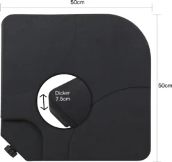 Mucola Schirmständer 60 L / 80 Kg 4er Set Ampelschirmständer Outdoor Schirmgewicht Bodenkreuz Sonnenschirmständer Schirmhalter Schirmfuß Wasser Sand Gefüllt Garten -Grünwelt Exporteren Garten-Winkel df8db5ec2215a8f31bc48694b67d4d63