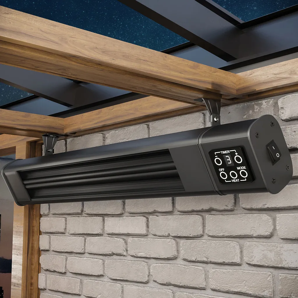 FERNANDO | Deckenheizstrahler | Schwarz | 3000W | 3 Heizstufen | Heizstrahler Decke, Infrarotstrahler Terrasse 7 FERNANDO | Deckenheizstrahler | Schwarz | 3000W | 3 Heizstufen | Heizstrahler Decke, Infrarotstrahler Terrasse – Bild 7