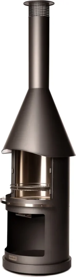 BUSCHBECK Edelstahlgrillkamin Sydney Dunkelgrau Maße L72 X B72 X H250 Cm Dunkelgrau