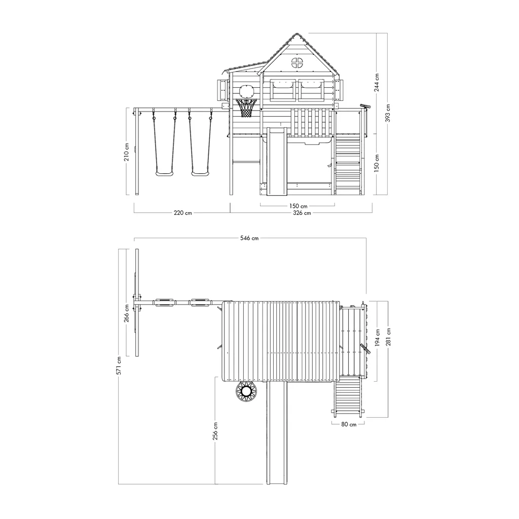 WICKEY Stelzenhaus Smart GreenHouse Mit Schaukel & Rutsche,integriertem Sandkasten Und Großem Spielhaus Mit Massiver Treppe Mit Handlauf, Fenstern, Rollos Und Blumenkasten - Grün 5 WICKEY Stelzenhaus Smart GreenHouse Mit Schaukel & Rutsche,integriertem Sandkasten Und Großem Spielhaus Mit Massiver Treppe Mit Handlauf, Fenstern, Rollos Und Blumenkasten - Grün – Bild 5