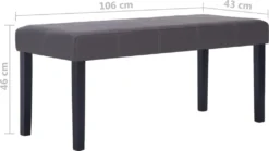 VidaXL Sitzbank 106 Cm Grau Kunstleder 13 VidaXL Sitzbank 106 Cm Grau Kunstleder -Grünwelt Exporteren Garten-Winkel e04f51642cf4a00c4b20753c4f845e37