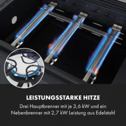 Klarstein Gasgrill Mit Smoker, Gasgrill Mit 4 Brenner, 13,5kW Edelstahl-Gasgrill, BBQ Gasgrill Für Balkon & Garten, Grill Für Gas & Kohle, Gasgrills Mit 4 Brenner & Thermometer 16 Klarstein Gasgrill Mit Smoker, Gasgrill Mit 4 Brenner, 13,5kW Edelstahl-Gasgrill, BBQ Gasgrill Für Balkon & Garten, Grill Für Gas & Kohle, Gasgrills Mit 4 Brenner & Thermometer -Grünwelt Exporteren Garten-Winkel e0907a202fbca9c429beef29e7651bf8