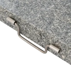 VCM Sonnenschirmständer 30kg Granit Poliert Grau Eckig Edelstahl 45 X45 Cm Griff -Grünwelt Exporteren Garten-Winkel e0d9438f6ba28d41129ff2ba474d8f7b