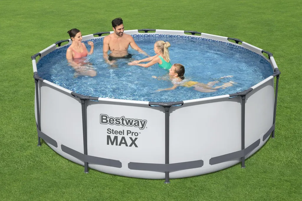 Bestway Steel Pro MAX™ Ersatzpool Ohne Zubehör Ø 366 X 100 Cm, Lichtgrau, Rund 4 Bestway Steel Pro MAX™ Ersatzpool Ohne Zubehör Ø 366 X 100 Cm, Lichtgrau, Rund – Bild 4