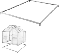 Tectake Gewächshaus Aus Aluminium Mit Fundament - 190 X 185 X 195 Cm -Grünwelt Exporteren Garten-Winkel e21eb6e2befd61601c3f1be7106b8174
