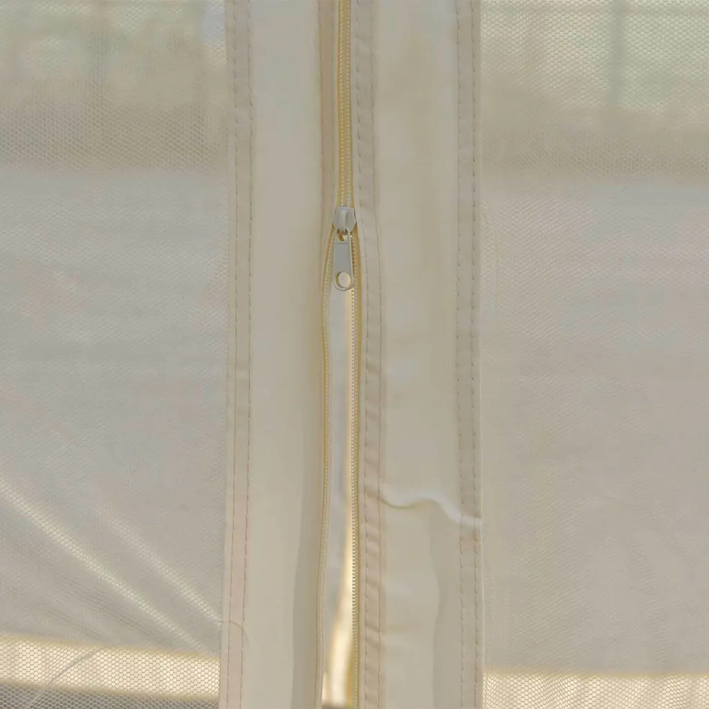 Pergola Calpe, Garten Pavillon, Stabiles 7cm-Gestell Mit Seitenwand + Moskitonetz Creme 4x4m 2 Pergola Calpe, Garten Pavillon, Stabiles 7cm-Gestell Mit Seitenwand + Moskitonetz Creme 4x4m – Bild 2