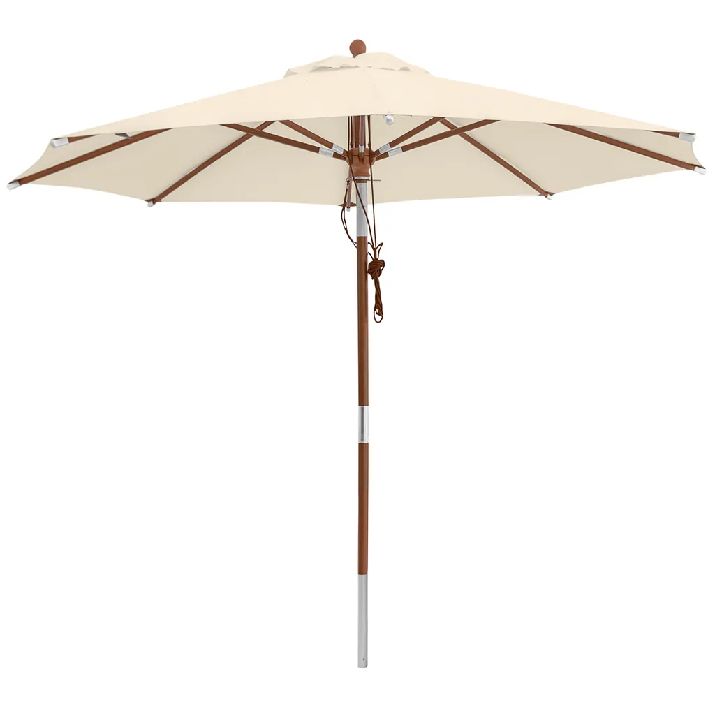 Anndora Sonnenschirm Knickbar 3m Rund Mit Dreh-Kipp-Mechanismus Natural Winddach UV-Schutz - Natural 6 Anndora Sonnenschirm Knickbar 3m Rund Mit Dreh-Kipp-Mechanismus Natural Winddach UV-Schutz - Natural – Bild 6