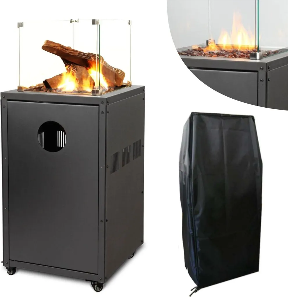 Heizpilz Mit Gas, Heizstrahler Terrasse, Formschöner Gasheizer Mit 8,0 KW Anthrazit 1 Heizpilz Mit Gas, Heizstrahler Terrasse, Formschöner Gasheizer Mit 8,0 KW Anthrazit