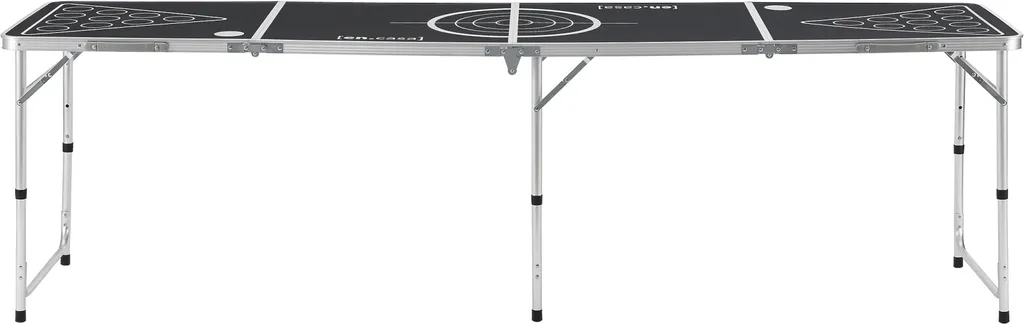 Bierpong Tisch Ibiza Beer Pong Tisch Verstellbar Und Klappbar 240x60cm Aluminium-Konstruktion Schwarz 4 Bierpong Tisch Ibiza Beer Pong Tisch Verstellbar Und Klappbar 240x60cm Aluminium-Konstruktion Schwarz – Bild 4