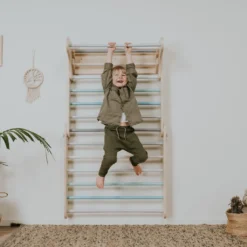 Leg&go Klettergerüst Sprossenwand Mit Rampe / Rutsche Indoor, 2in1 Kletterdreieck Sprossenwand Aus Holz, Pastell -Grünwelt Exporteren Garten-Winkel e4612fed3af19ff467b2433742d03fd6